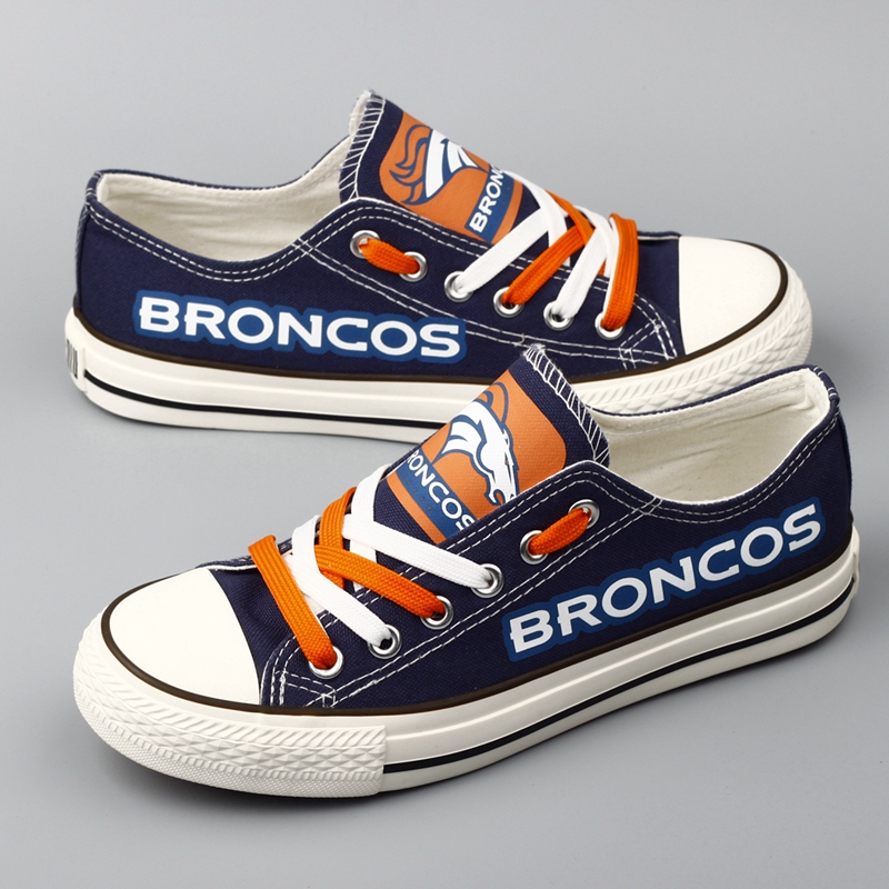 Women's Denver Broncos Repeat Print Low Top Sneakers 003 Women's Denver Broncos Repeat Print Low Top Sneakers 003